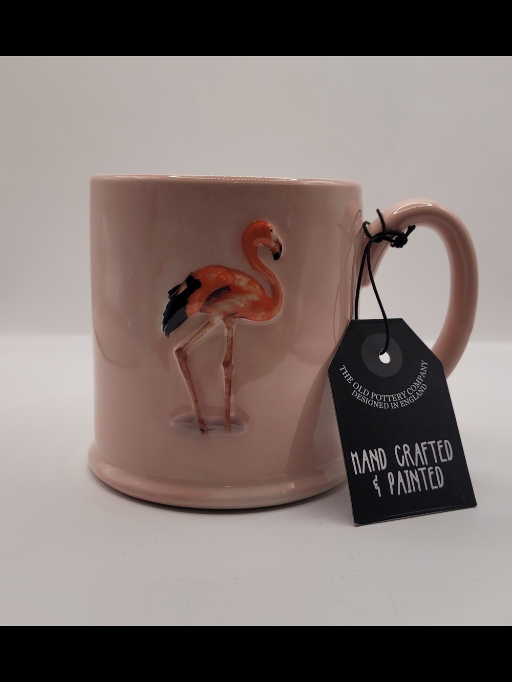 Hand-Painted Pink Flamingo Ceramic Mug by The Old Pottery Company
